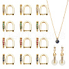 ARRICRAFT 16Pcs 4 Colors Rack Plating Brass Pave Cubic Zirconia Snap on Bails KK-AR0003-55G-1