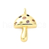 Brass Micro Pave Cubic Zirconia Pendants KK-D325-29G-1