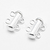 Sterling Silver Slide Lock Clasps STER-K035-01-1