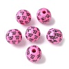 Mother's Day Theme Printed Wood European Beads WOOD-F016-11-2