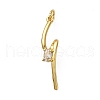 Brass Micro Pave Cubic Zirconia Pendants KK-P308-42G-1