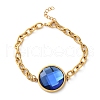 304 Stainless Steel Flat Round Link Bracelets BJEW-A036-10G-01-4
