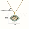Brass Deep Sky Blue Cubic Zirconia Evil Eye Pendant Box Chain Necklaces VS0451-2-3