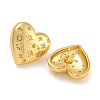 Brass Micro Pave Clear Cubic Zirconia Stud Earrings EJEW-L295-002A-G-2