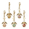 Angel Glass Pearl & Glass Seed Beaded Pendant Decorations HJEW-MZ00265-2
