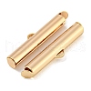 Brass Slide On End Clasp Tubes KK-N254-119G-04-2