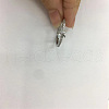 Brass Micro Pave Clear Cubic Zirconia Finger Rings FS-WGE303B-51-1
