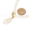 Oval Plastic Pearl Pendant Necklaces for Women NJEW-JN05347-3