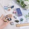 SUNNYCLUE 12Pcs 12 Style Food Grade Eco-Friendly Silicone Focal Beads SIL-SC0001-36-3