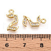 Brass Micro Pave Cubic Zirconia Charms KK-N261-104C-G-3