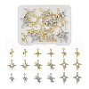 18Pcs 9 Style Brass Micro Pave Clear Cubic Zirconia Pendants KK-TA0001-10-1