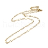 Ion Plating(IP) 304 Stainless Steel Textured Figaro Chains Necklace for Men Women STAS-H165-05G-1