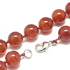 Natural Carnelian Beaded Necklaces NJEW-S405-16-2