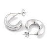 Tarnish Resistant 304 Stainless Steel Half Hoop Stud Earrings for Women EJEW-C096-14P-2