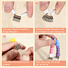 BENECREAT 12Pcs Stainless Steel Mini Spring Bead Clamps for Beading Jewelry Making TOOL-BC0002-50-6