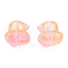 Transparent Spray Painted Glass Beads GLAA-N035-023-G04-2