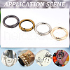 SOFPLATE 24pcs 4 colors Zinc Alloy Spring Gate Rings FIND-SP0001-54-5