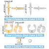 Unicraftale DIY Dagger Charm Cuff Ring Making Kit DIY-UN0003-66-4