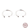 Anti-Tarnish Rhodium Plated 925 Sterling Silver Cuff Earrings EJEW-H124-06P-4