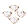 Natural Howlite Love Heart Pendants G-T138-205F-G-1