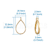 Rack Plating Alloy Teardrop Open Back Bezel Pendants PALLOY-TA0001-09G-8