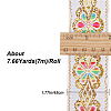 Flat Ethnic Style Embroidery Polyester Ribbons OCOR-WH0067-86C-2