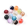 Two Tone Transparent Resin Beads RESI-N042-12mm-07-1