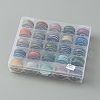 25 Rolls 25 Colors Round Segment Dyed Waxed Polyester Thread String YC-YW0001-02A-2