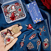 SUNNYCLUE 24Pcs 12 Styles Alloy Enamel Pendants ENAM-SC0005-62-3