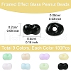 90g 9 Colors Glass Frosted Seed Beads SEED-YW0002-53A-2