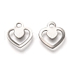 Non-Tarnish 201 Stainless Steel Charms STAS-B001-02P-1