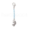 6Pcs Fish Zinc Alloy Pendant Decorations HJEW-JM03230-4