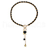 Alloy Black Enamel Tassel Pendant OT Necklaces FS-WG1CDA3-05-2