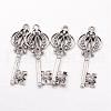 Tibetan Style Alloy Pendant Rhinestone Settings TIBE-16047-AS-RS-2