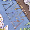 Gorgecraft 5Pcs 5 Colors Alloy Hanging Chain Brooches FIND-GF0006-85-4