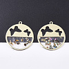 Epoxy Resin Pendants RESI-S365-77-2