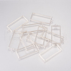 Rack Plating Alloy Rectangle Open Back Bezel Pendants PALLOY-S047-11B-FF-2