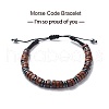 3Pcs 3 Style Morse Code Stackable Bracelets Set BJEW-JB08838-01-7