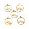 201 Stainless Steel Laser Cut Pendants STAS-S105-T901-2G-1