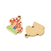 304 Stainless Steel Enamel Pendants STAS-R168-22G-01-2