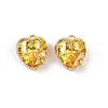 Brass Micro Pave Cubic Zirconia Charms KK-R226-06G-04-1
