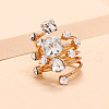 Alloy Rhinestone Multi-layer Rings VU7935-1-2