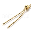 Adjustable 304 Stainless Steel Slider Bracelet/Bolo Bracelets Making STAS-I153-03G-04-2