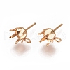 304 Stainless Steel Post Stud Earring Settings STAS-L238-026C-G-1