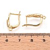 Brass Micro Pave Cubic Zirconia Hoop Earring Finding KK-N261-36G-3