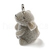 Flocking Resin Cute Pendants RESI-L043-01P-03-2