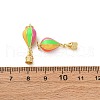 Brass Enamel Pendants KK-Q098-06G-3