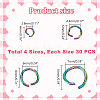 AHADERMAKER 120Pcs 4 Styles 304 Stainless Steel Open Jump Rings STAS-GA0001-63-2