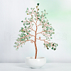 Undyed Natural Green Aventurine Chips Tree of Life Display Decorations TREE-PW0001-23C-1