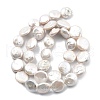 Natural Baroque Keshi Pearl Beads Strands PEAR-B004-16D-02A-4